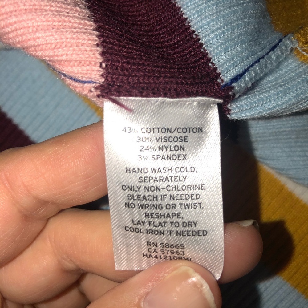 Halogen Striped Ribbed Knit Sweater L - Picture 13 of 16
